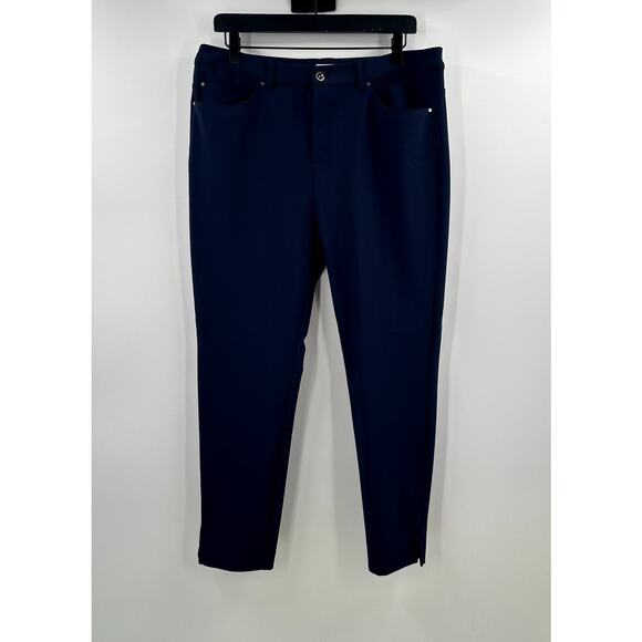 Greg Norman Womens Lexi Stretch Pant Navy Luxe Touch Golf Pant Size Large - Picture 1 of 7